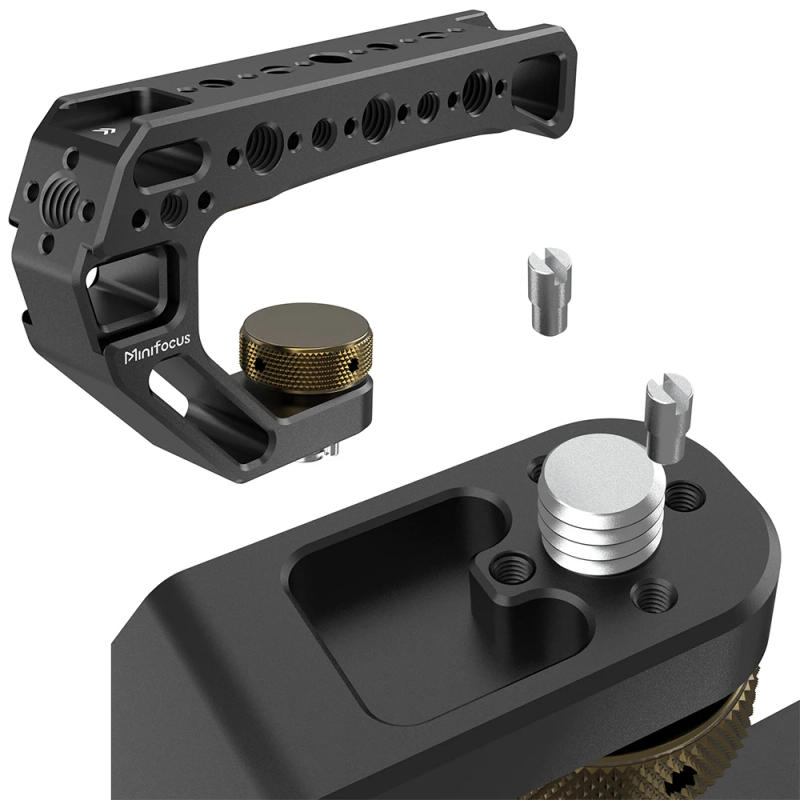 Description Picture 2 of itemCamera Cage Top Handle with 3/8" ARRI Locating Pins with 1/4" 3/8" Threads Hole & 5 Cold Shoes Mount for DSLR Cages Video Rigs