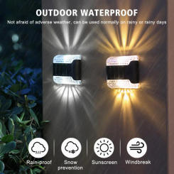 Waterproof LED Solar Wall Lamp Waterproof Street Light Balcony And Lighting Luminous Porch Yard Up Down Decoration Home O9Z7