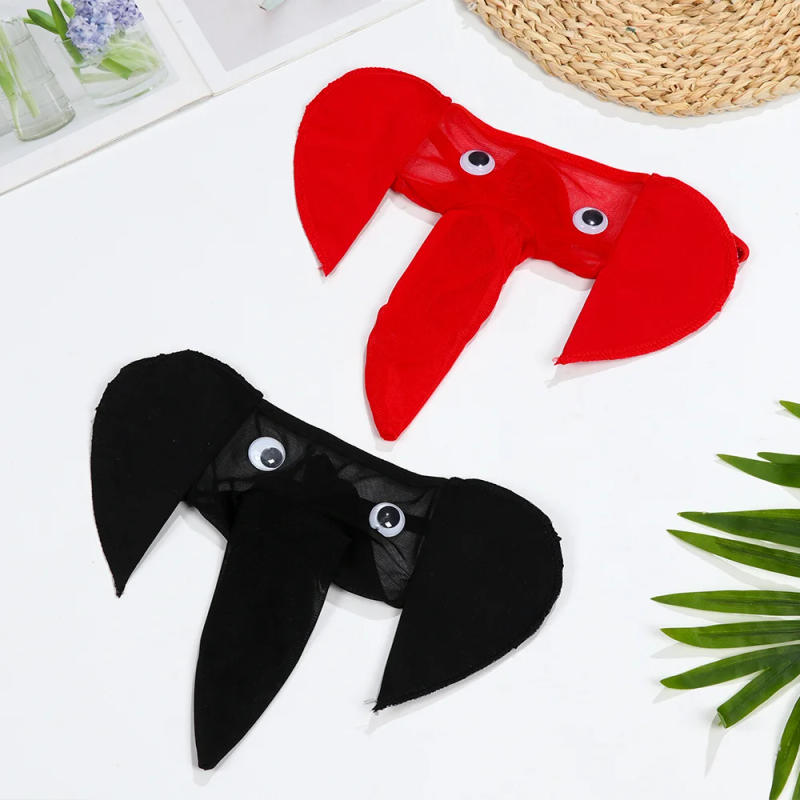 Description Picture 5 of itemMen's Sexy Underwear Elephant T-Back G-String Briefs Breathable Thong Underpants Lingerie Men's Panties Black Red Leopard