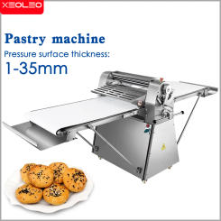 XEOLEO Commercial Pastry Kitchen Vertical Crisp Machine Sheeter Stainless Steel Dough Pressing Roll for Baker Home Appliance