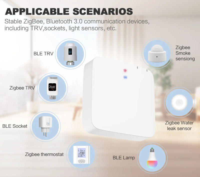 Description Picture 3 of itemTuya Multi-Mode Zigbee BT Gateway Hub Smart Home Wireless Bridge Remote Control Automation Device Voice Alexa Google Home