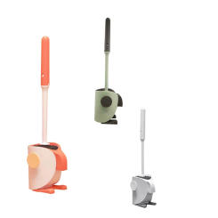 Toilet Brush And Holder Set,Bathroom Toilet Cleaning Brush With Soft Silicone,Standing & Wall-Mounted Floor Brush