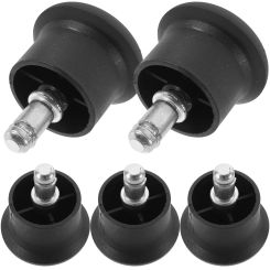 5 Pcs Replacement Chair Glides Height Adjustment Chairs Castors for Office Furniture Black Accessories Movement Reduction