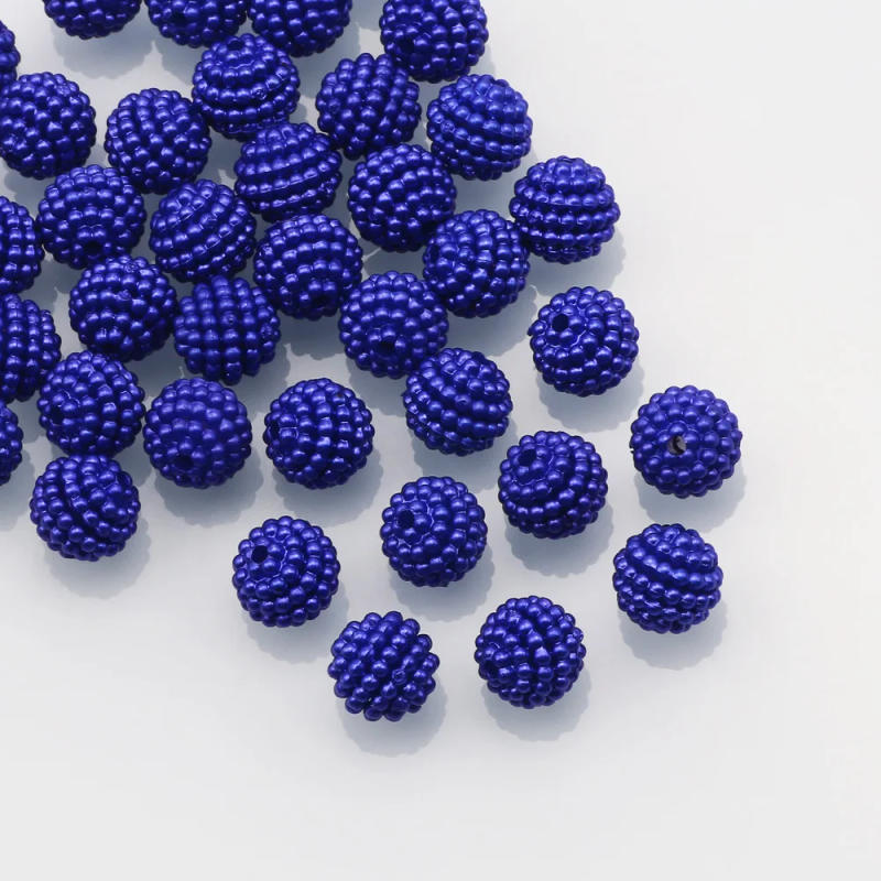 Description Picture 5 of item50pcs/lot 10mm Mixed Color Bayberry Acrylic Beads Round Loose Beads For Craft Making DIY Garment Clothing Needlework Supplies