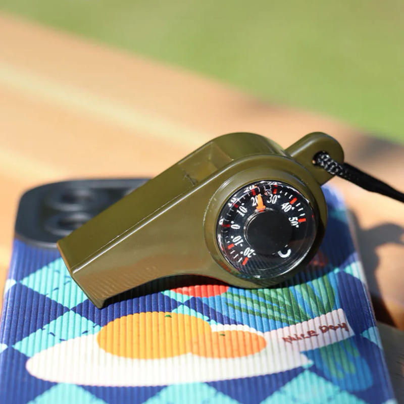 Description Picture 6 of itemSurvival Whistle Thermometer Multifunctional Lightweight Plastic For Compass 3 In 1 Outdoor Train Whistle Super Loud Tool