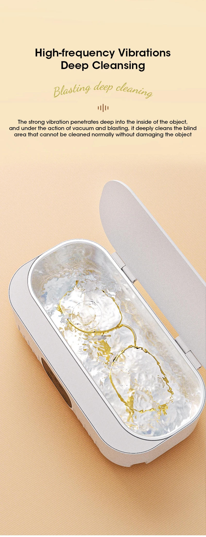 Description Picture 4 of itemUltrasonic Cleaners Glasses Cleaning Ultrasound Jewelry Cleaner Machine High Frequency Ultrasonic Bath For Jewelry Washing