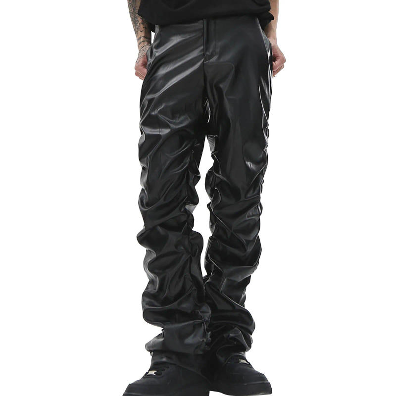 Description Picture 2 of itemMen'S Solid Color Glossy Pu Leather Pants Toe