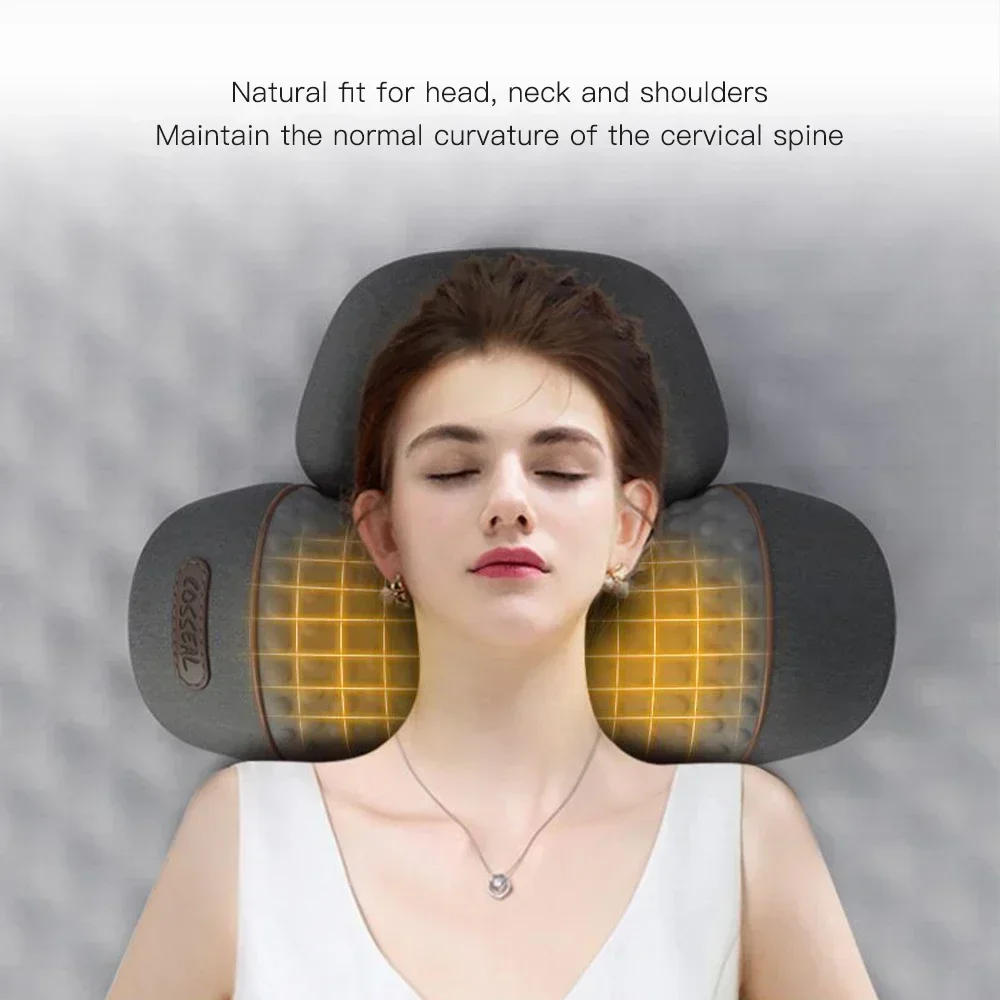 Description Picture 2 of itemElectric Massager Cervical Pillow Hot Compress Vibration Massage Neck Traction Relax Sleeping Memory Foam Pillow Spine Support
