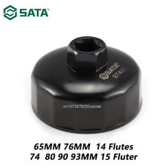 SATA 65 74mm 14 Flutes 80 90 93 15 Flutes Cap Oil Filter Wrench Car Socket Remover Tool For TOYOTA oil filter removal tool