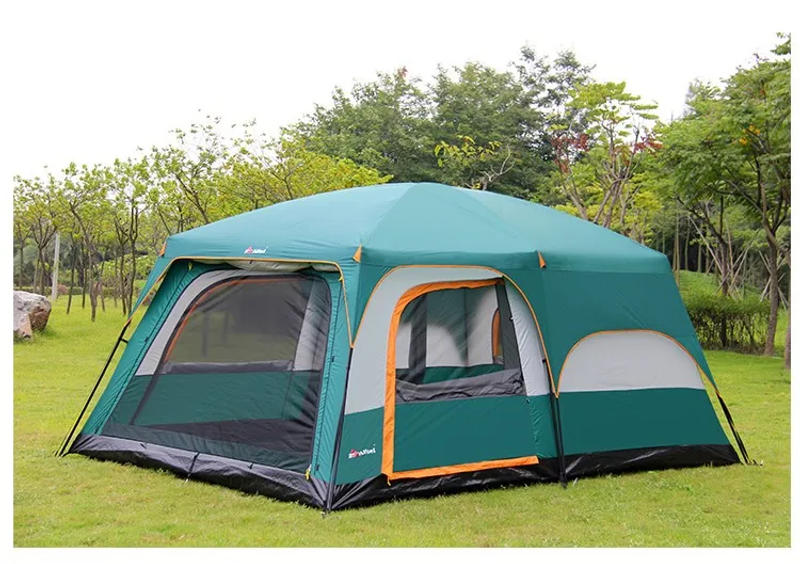Description Picture 3 of itemCamel Color Two-Bedroom One-Living Room Tent Outdoor Camping Multi-Person Travel Pavilion