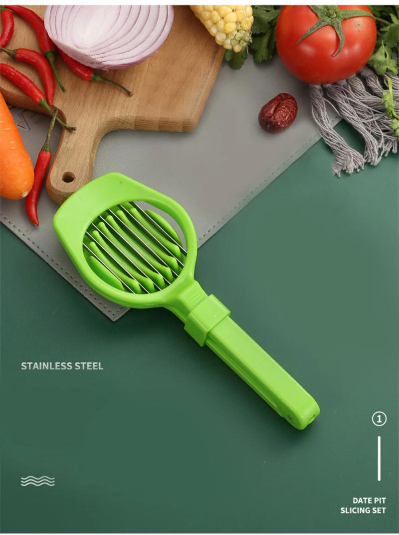Description Picture 4 of itemStainless Steel Handheld Mushroom Kiwi Divider Tomato Cutter Egg Split Device Multifunction Slicing Mould Egg Slicer