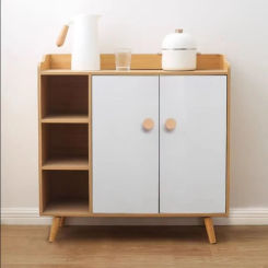 Nordic Wooden Cabinet Kitchen Handle Cabinet Door Drawer Japanese Style Solid Wood Handle Circular Cabinet Door Handle