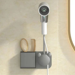 No need To Punch Holes No Need To Hold  Hair Dryer Holder Adjustable Wall Hanging Free Of Hands Universal Air Duct Storage Rack