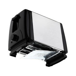 2 Slices Breakfast Machine Fast Heating Mini Breakfast Toaster Stainless Steel Wide Slot 6 Toast Settings for Bread Bagel Waffle