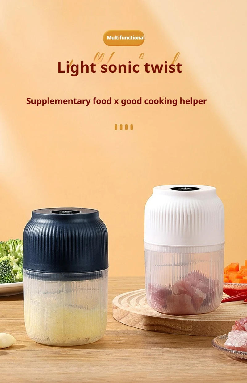 Description Picture 2 of itemElectric Garlic Chopper Vegetable Chopper Meat Grinder Kitchen Kids Aid Mixer Food Processor Kitchen Tools 150ml/300ml/400ml