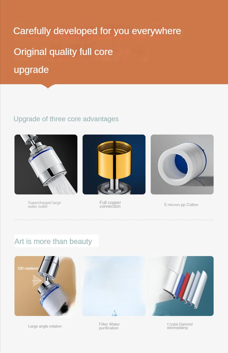 Description Picture 3 of itemWater Filter for Sink Universal Faucet Mount Water Filtration System for Tap Water Purifier Reduces Chlorine Bad Taste, 99% Lead