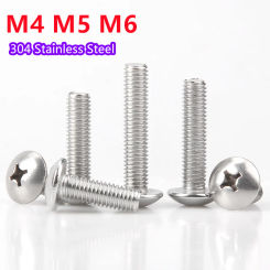 304Stainless Steel Phillips Truss Head Large Flat Round Cross Screw  Bolt arge flat head screws
