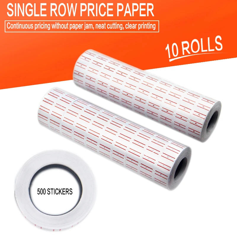 Description Picture 5 of item10 Rolls Price Label Single Line Price Label Tag Mark for MX-5500 Price Gun Labeller White 21mmX12mm Suitable for grocery
