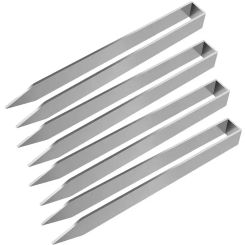 Wind Stakes 4pcs Steel Pegs Ground Anchors For Tent Trampoline Tie Down Anchors Kit High Wind Trampoline Stakes Silver