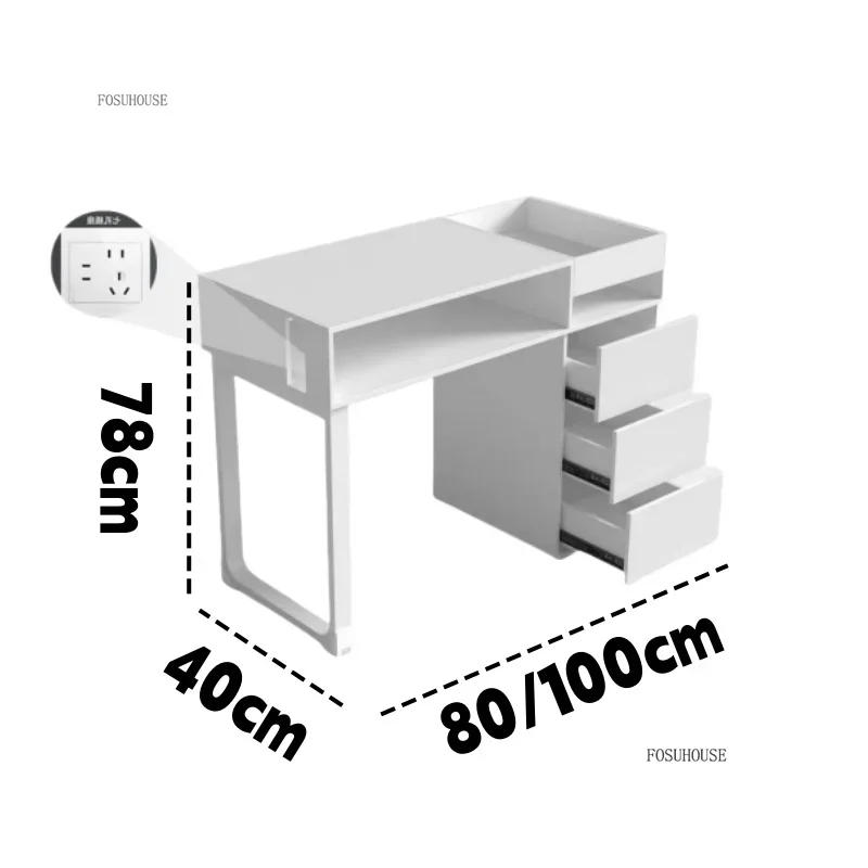 Description Picture 2 of itemMinimalist Designer Furniture Professional Nail Tables Dormitory Bedroom Salon Table Light Luxury Manicure Store Manicure Desk H