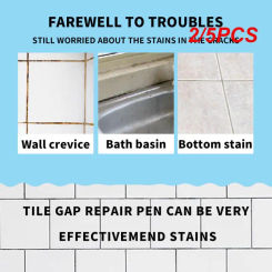 2/5PCS 30g Bathroom Waterproof Mildew-proof Floor Gap Tile Repair Pen Wall Repair Pen Tile Beauty Seam Pen White Grout Marker