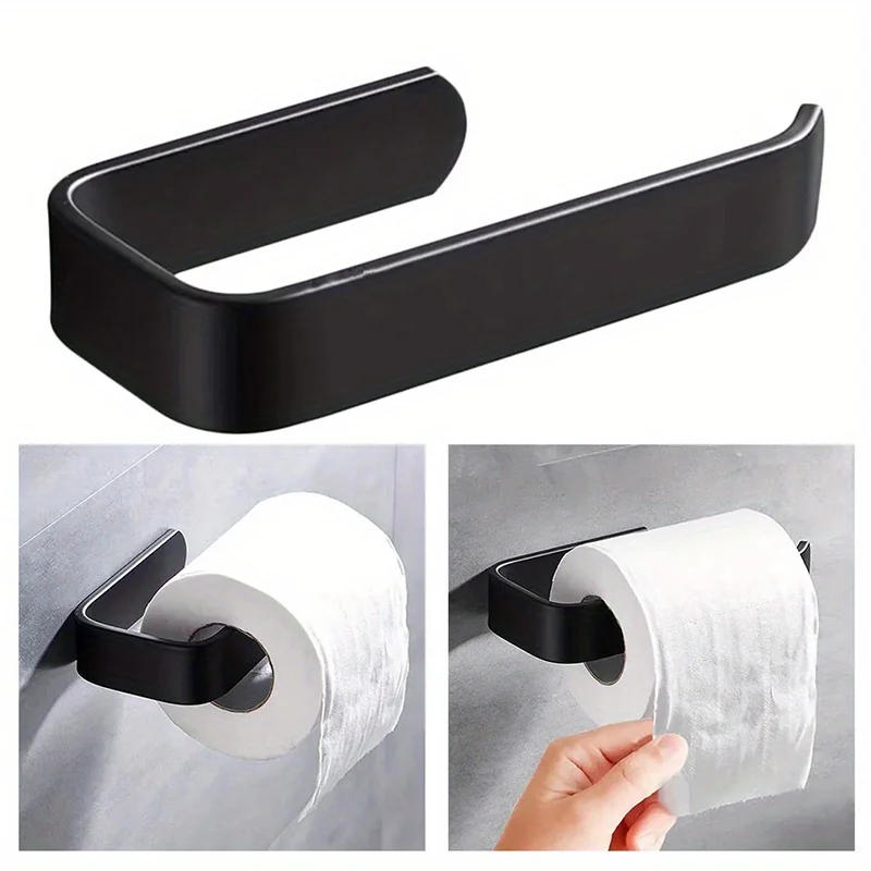 Description Picture 2 of itemSelf-adhesive Towel Rack Wall Mounted Bathroom Items Bathroom Towels Holder Hanger without punching toilet paper holder