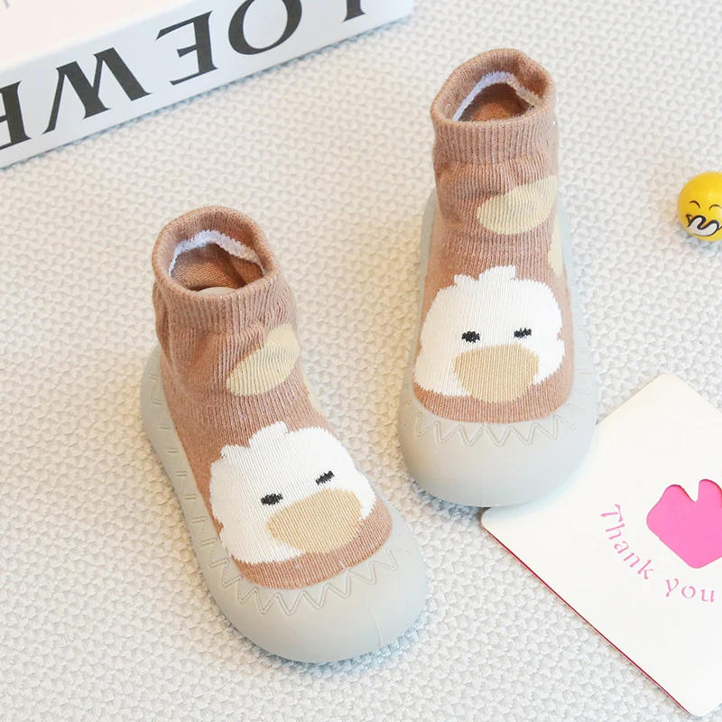 Description Picture 6 of itemNewborn Baby Boy Shoes Embroidery Pattern Nonslip Floor Socks Kids Girls Soft Rubber Sole Crib Toddler Booties Child Sneakers