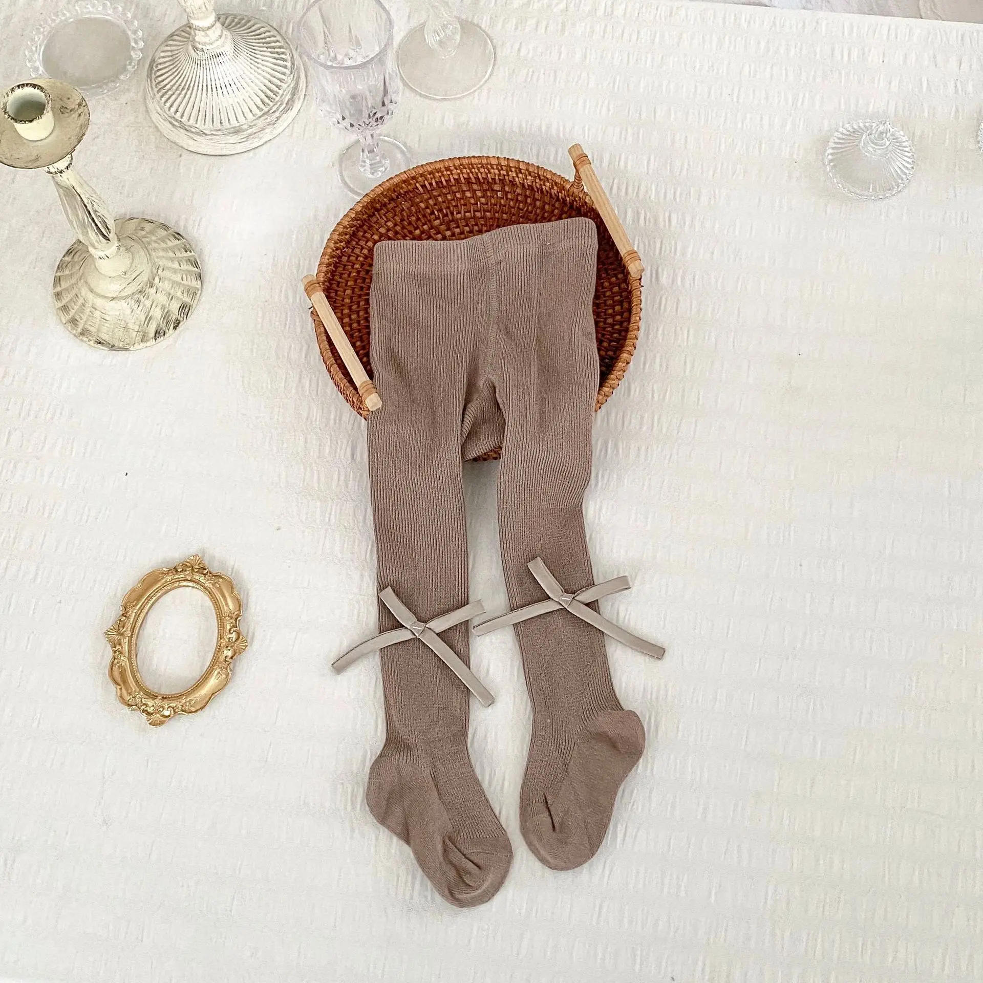 Description Picture 5 of itemSpring Baby Pantyhose Cute Bow Thin Pantyhose for Girls and Babies Versatile Daily Base Pantyhose for Outerwear