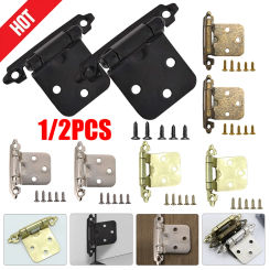 1/2PCS Cross Door Hinges Automatic Rebound Hinge with Spring Metal Door Window Cupboard Folding Hinges Furniture Hardware