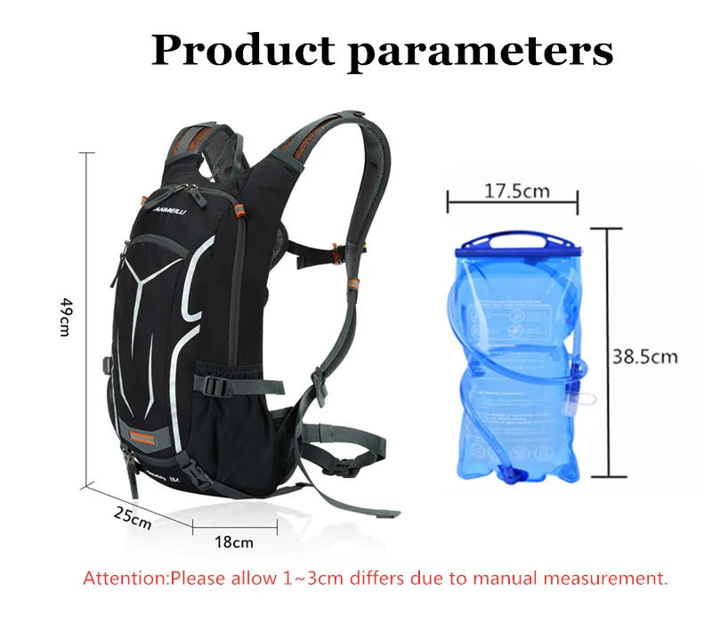 Description Picture 4 of item18L Cycling Backpack MTB Bicycle Bag with Rain Cover Breathable Riding Camping Hydration Bike Backpack Hiking Reflective Bags