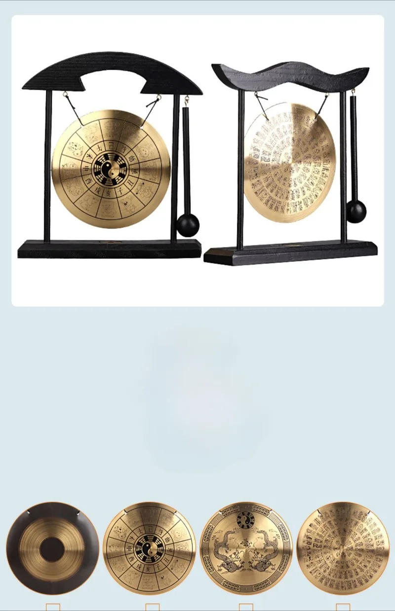 Description Picture 4 of itemSupport Gong Cymbals Vintage Percussion Instruments Home Decorative Bong Handicraft Zodiac Meditation Sound Healing Instrument