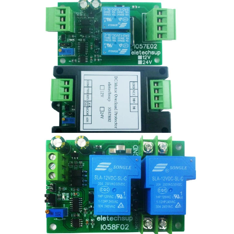 Description Picture 2 of itemIO57E02 IO58F02 DC 12V 24V Brushed Motor Overload Overcurrent Short Circuit Protector Forward Reverse Controller