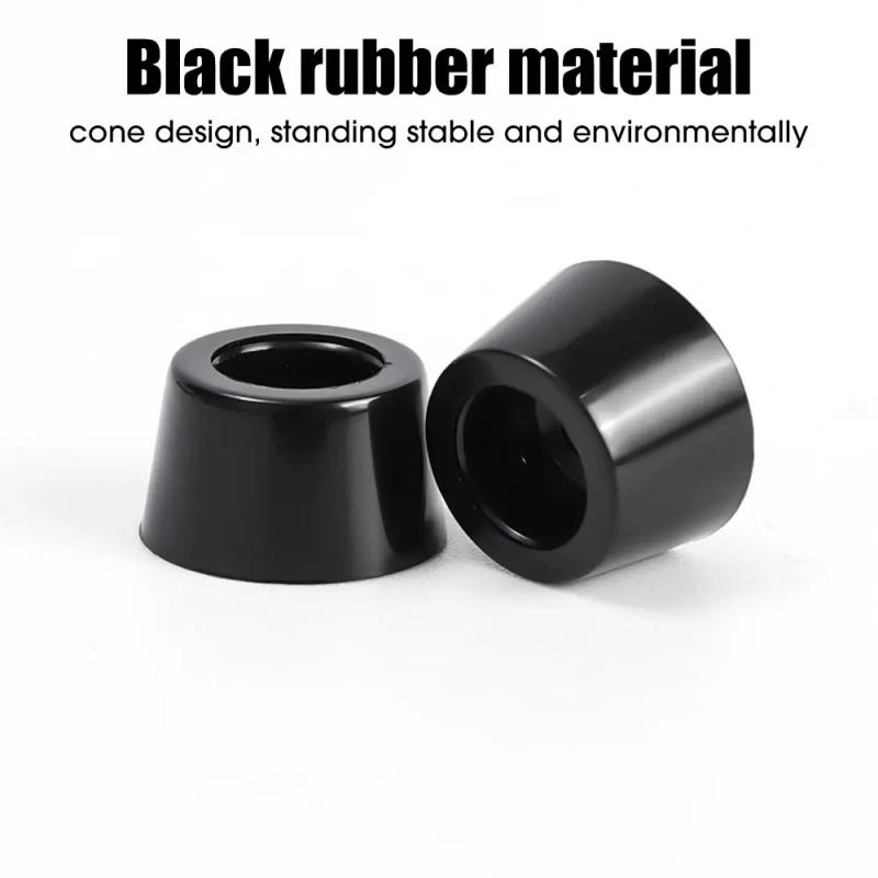 Description Picture 4 of item8/24Pcs Rubber Pads Floor Protectors Table Chair Furniture Leg Cover Speaker Cabinet Bottom Black Tips Absorber Non-slip Gasket