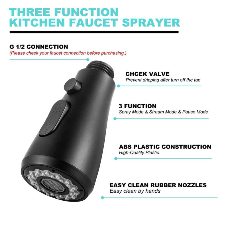 Description Picture 5 of itemKitchen Pull Out Faucet Sprayer Nozzle Shower Head Sink Filter Tap ABS Sink Mixer Tap Bathroom Toilet Faucet Sprayer Head