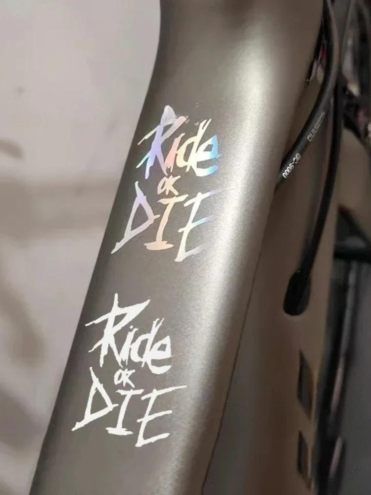 Description Picture 5 of item1Pcs MTB Bike Frame Sticker Ride Or Die Top Tube Sticker Bicycle Decals Decorative Frame Stickers Bike Stickers Bike Decal