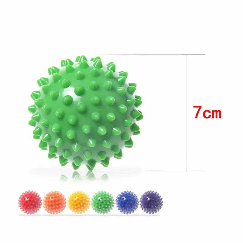 Description Picture 3 of item7cm Fitness Physiotherapy PVC Ball Hard Spiked Massage Ball Relieve Plantar Fasciitis Portable Equipment Body Building Sports