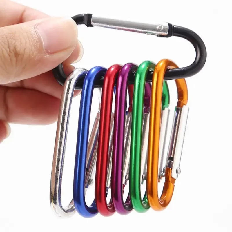Description Picture 4 of item10pcs D Shape Color Carabiners Aluminum Alloy Carabiner Spring Hook Outdoor Backpack Camping Hooks Keychain Climbing Tools