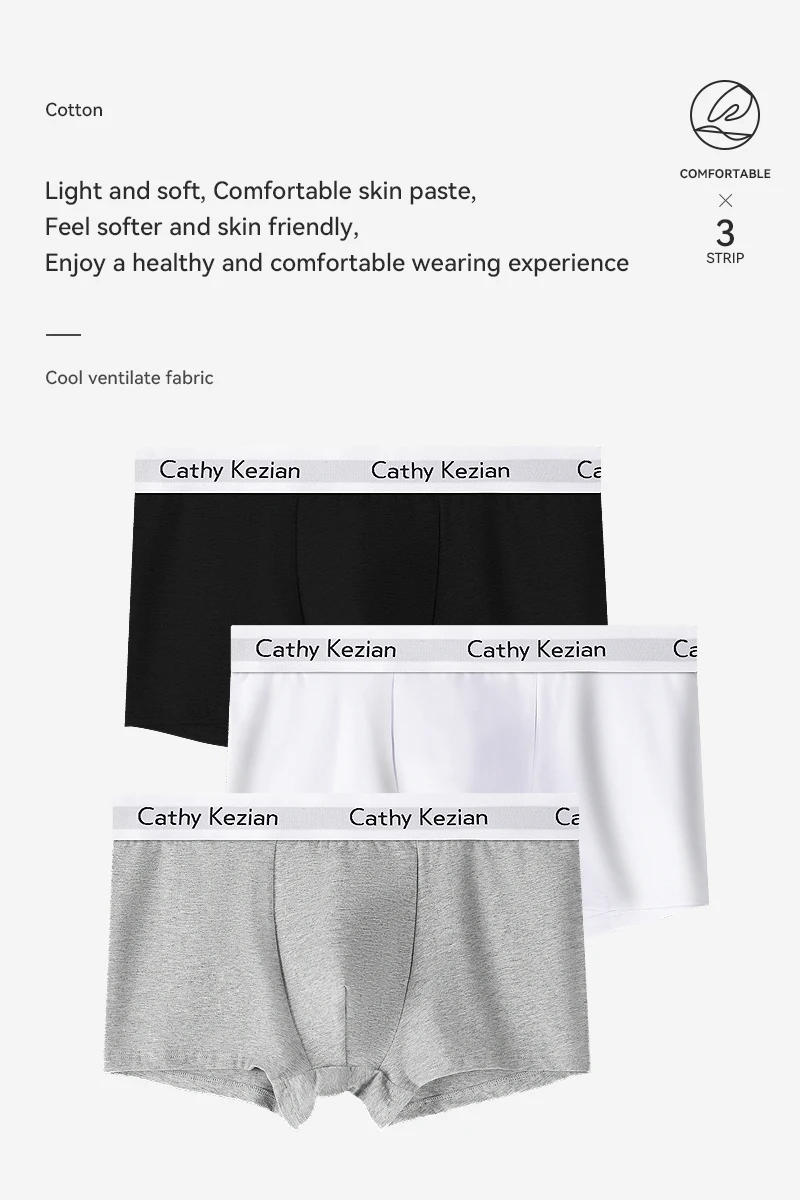 Description Picture 3 of itemMen Sports Boxers Underwear Underpants Letters Wide Band Breathable Ventilate Fashion Fitness Sports