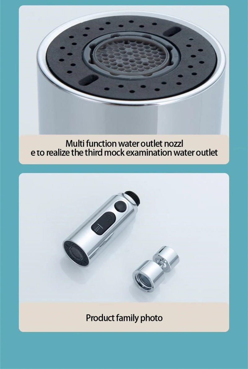 Description Picture 6 of itemKitchen Faucet Aerator 3 Modes Bathroom Anti-splash Tap Extender Adapter Faucet Washbasin Sprayer Saving Water Tap Filter Nozzle