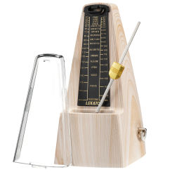 Metronome for Piano Guitar Drum Violin Mechanical Metronome Accurate Track Beat Tempo for Beginner Ash Wood Grain by LEKATO