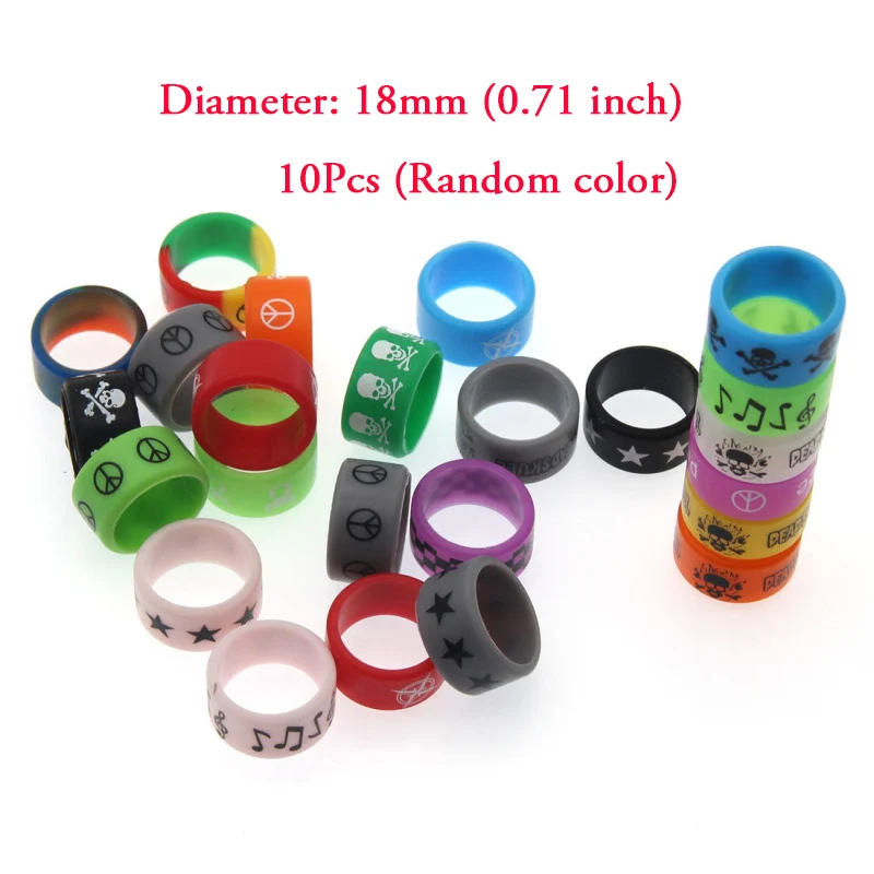 Description Picture 2 of item10Pcs Small Silicone Bands Tennis Racket Grip Band Anti Slip Rubber Rings Protection Sleeve for Rod Squash Racquetball Badminton