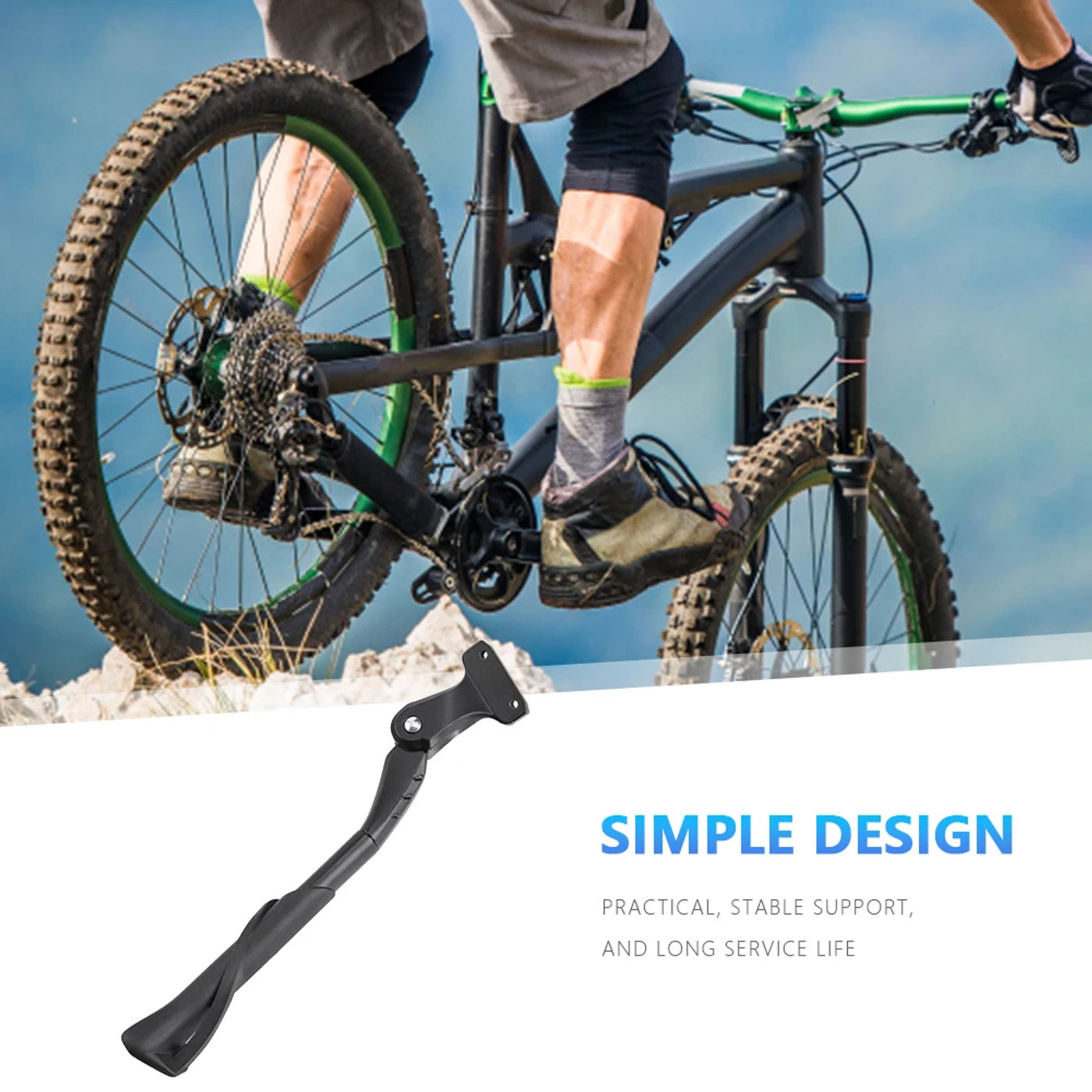 Description Picture 5 of itemBicycle Kickstand Aluminium Alloy Bike Parking Rack Support Adjustable Easy Installation for MTB/Snow/folding Bicycle