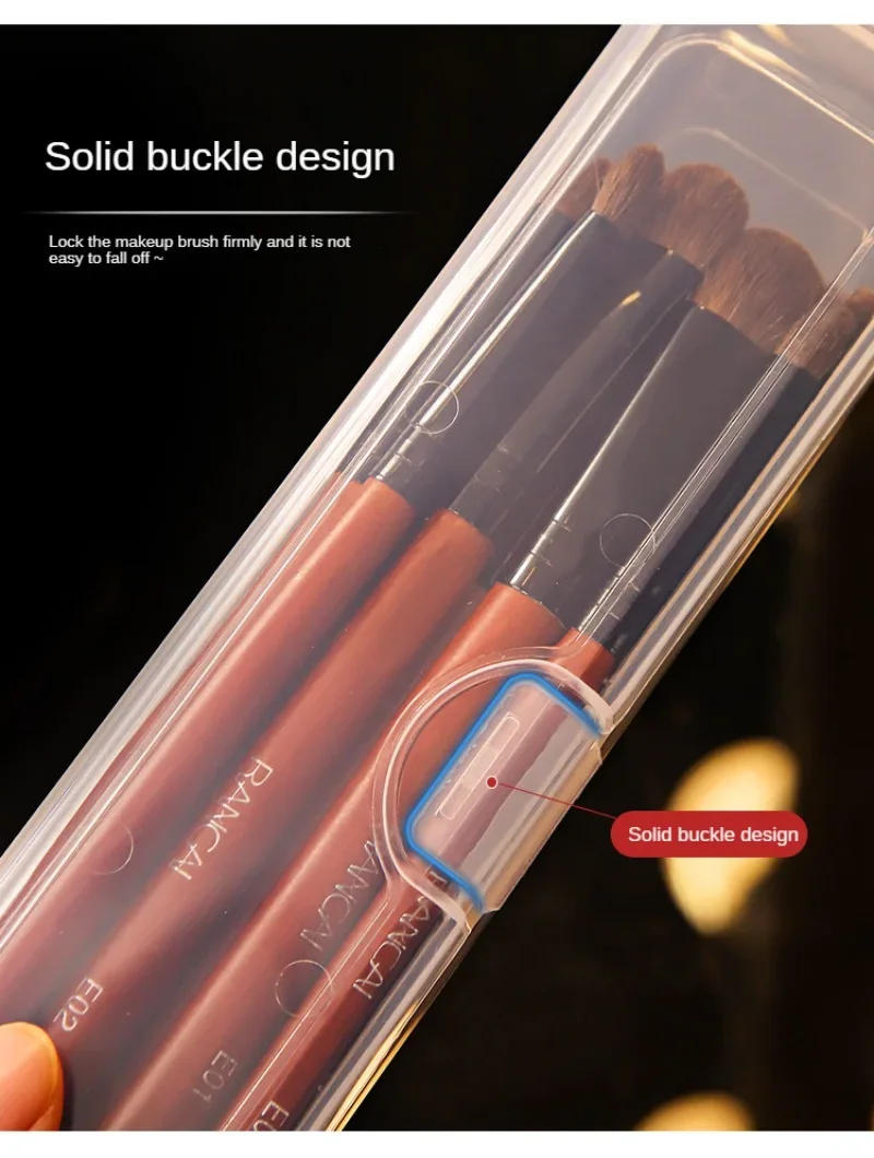 Description Picture 6 of itemPortable Makeup Brush Organizer Eyebrow Pencil Tableware Chopsticks Transparent With Cover Storage Box Kitchen Accessories