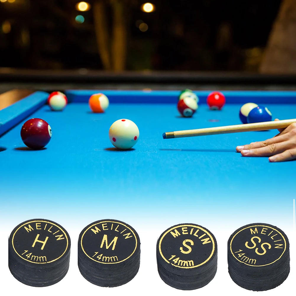 Description Picture 2 of item14mm Japanese Cue Tip Quality Pool Billiard Pigskin Cue Tip 9 Layers Snooker Cue Tip SS S M H Snooker Billiard Accessories