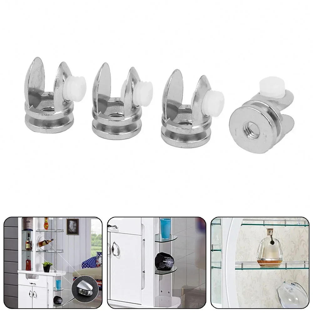Description Picture 2 of item4pcs Adjustable Shelf Support Clamp Clip For 5mm-8mm Thick Glass Partition Holder Glass Shelf Support Brackets Hardware