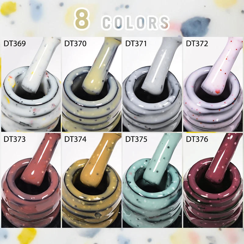 Description Picture 5 of itemMEET ACROSS 7ml Light Blue Snowfalke Cream Gel Nail Polish Glitter Sequins Nail Art Varnish Nail Supplies Semi Permanant UV Gel