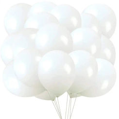 100Pcs Bulk Wedding Decor Round White Balloon Birthday Balloons Men Set 25.4X25.4X25.4CM Party Emulsion Decorations Indoor Man