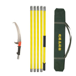 Double Hook Segmented Multi Section Extended Combination Pole Insulated High Branch Saw Garden Tool Thick Branch Pruning Saw