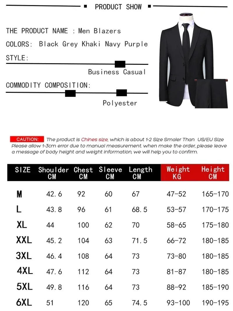 Description Picture 2 of itemSuit For Men Wedding 3 Pieces 2 Sets Blazers Elegant Jackets Vest Pants Luxury Business Coats 2024 Formal Korean Free Shipping