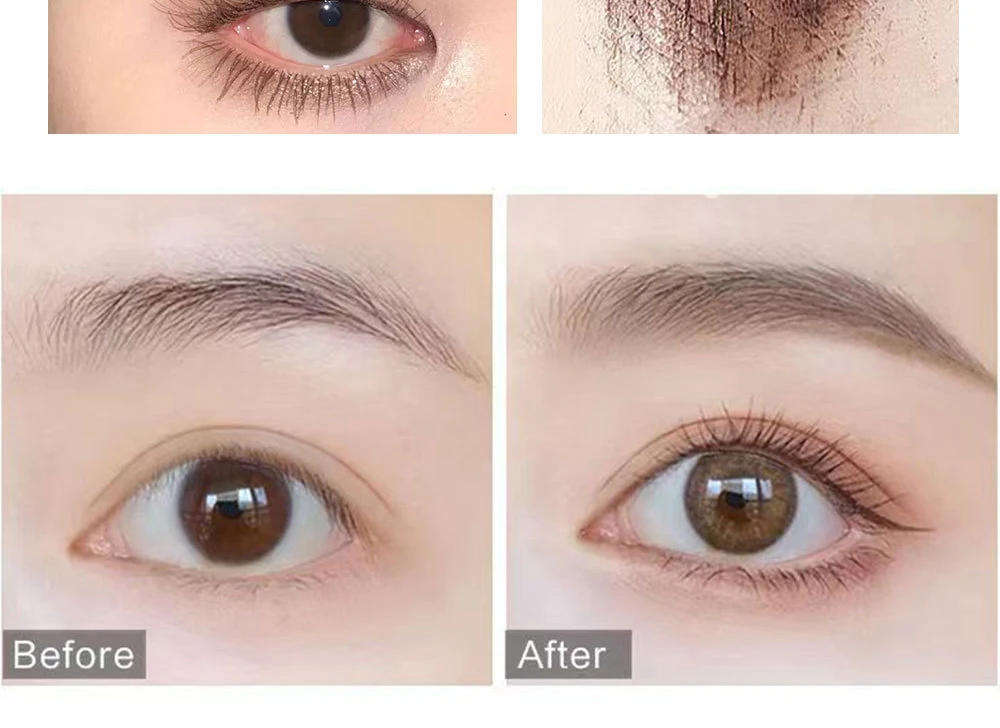 Description Picture 6 of itemUltra-Fine Brush Mascara Makeup Silk Fiber Lengthens Eyelashes Waterproof Fast Dry Matte Brown Black Curling Mascara Comestics